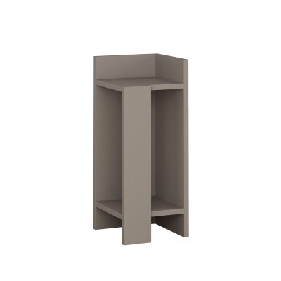 Toilinux - Table de chevet Elos droite 27 cm - Taupe - Elos