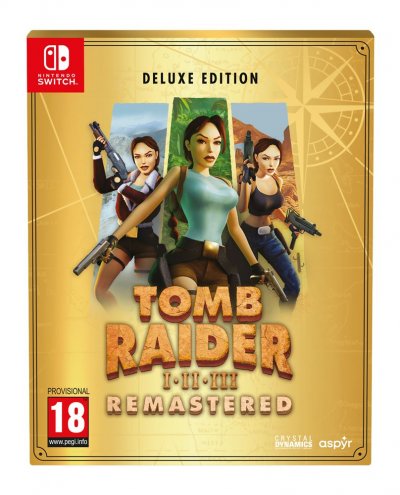 JUST FOR GAMES Tomb Raider I-III Remastered Starring Lara Croft Deluxe Edition SWITCH 