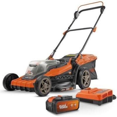 DUAL POWER Tondeuse &agrave; Gazon sur Batterie 40V  POWDPGLWS2 - 420mm &Oslash;, Sac de Collecte 50L