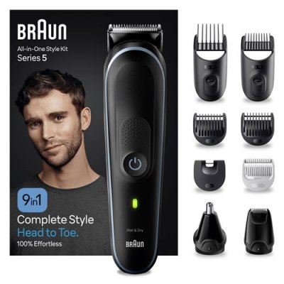 BRAUN Tondeuse homme  Multigroomer MGK5411 Noir et Bleu