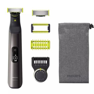 PHILIPS Tondeuse  OneBlade Pro Visage et Corps QP6551/15 5,4 W Chrom&eacute;