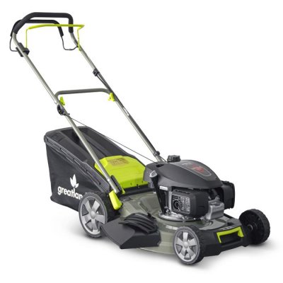 GREATLAND Tondeuse Thermique Tract&eacute;e 167cc Avec Moteur Honda, Mulching Et &Eacute;jection Lat&eacute;rale