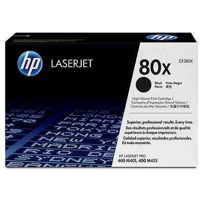 HP Toner  CF280X n&deg;80X - Noir