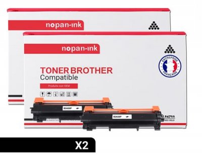 NOPAN INK TONERMEDIA - x2 Toners BROTHER TN-2420 compatibles