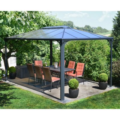 PALRAM Tonnelle de jardin Martinique 3X4.3 Grise - -canopia