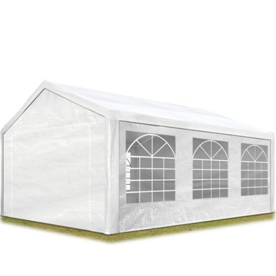 TOOLPORT  tente de r&eacute;ception 3x6 m tonnelle barnum PE env. 180g/m&sup2; blanc imperm&eacute;able 3x6m