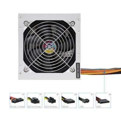 TOOQ  Tqapolo-500sp 500w Power Supply Argent&eacute;