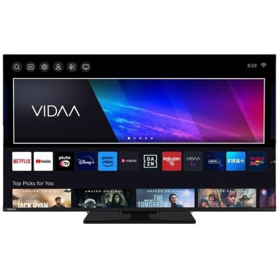 TOSHIBA  50QV3463DG VIDAA, QLED, base centrale