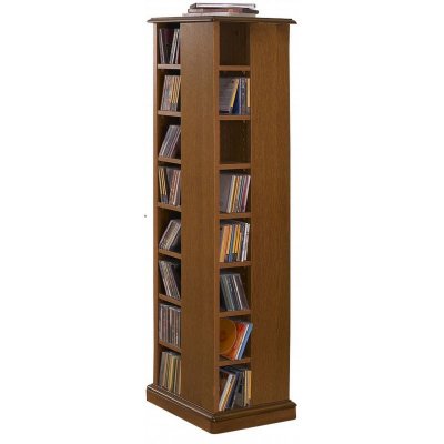 BEAUX MEUBLES PAS CHERS Tour cd dvd pivotante ch&ecirc;ne 135 cm