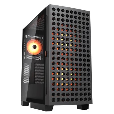 COUGAR Tour  Airface ECO RGB noire 2x180 mm RGB EATX avec vitre lat&eacute;rale