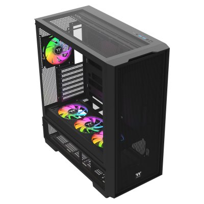 THERMALTAKE Tour midi  S380 TG ARGB Black Bo&icirc;tier PC noir