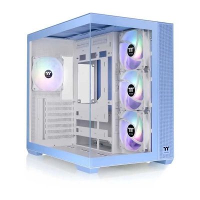 THERMALTAKE Tour midi  View 380 TG ARGB Hydrangea Blue Bo&icirc;tier PC bleu