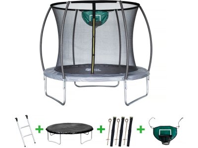 HABITAT ET JARDIN Trampoline avec filet int&eacute;rieur ""jumper"" - &Oslash; 4,60 m - Gris 