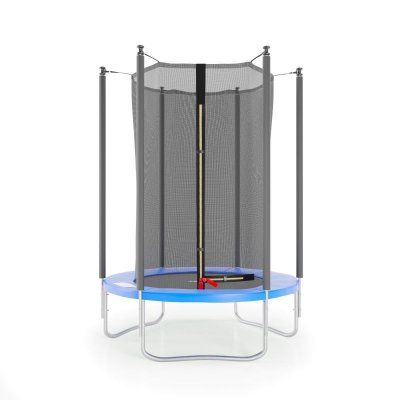 JUMP4FUN Trampoline de jardin Cocon &oslash;150 cm- 5FT- Filet int&eacute;rieur, Matelas de protection Couleur:Bleu