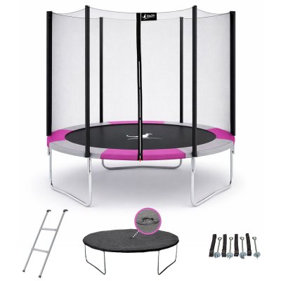 KANGUI Trampoline rond &Oslash;250cm avec filet, &eacute;chelle, b&acirc;che et kit d'ancrage- RALLI 250