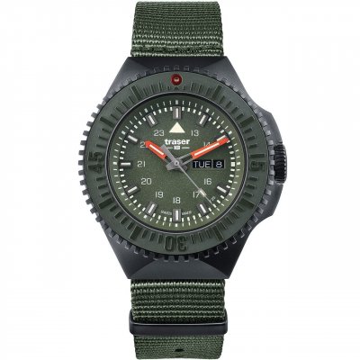  Traser Hommes Analogique Quartz Montre avec Bracelet en Tissu 109858