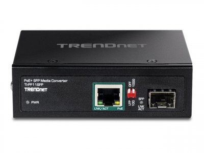 TRENDNET  Sfp To Gigabit Power Over Ethernet+ Media Converter Noir