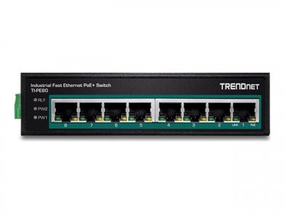 TRENDnet TI-PE80 - Industrial - commutateur - 8 ports - Conformite TAA