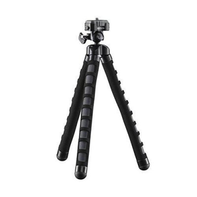 MONTANA Tr&eacute;pied sp&eacute;cial Mantona Flex 1-4 pouce Hauteur de travail=10 - 27 cm gris pour smartphones et GoPro