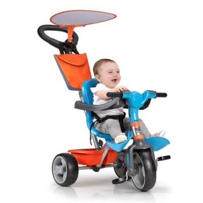 FEBER Tricycle Baby Plus Music - bleu et orange - 