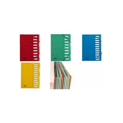 EXTENDOS Trieur  237 Mon Dossier - 9 compartiments - carte forte vernie - rouge