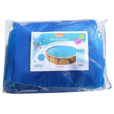 TRIGANO  - B&acirc;che &agrave; bulles ovale pour piscine 6,10 x 3,70 m int&eacute;rieur - Bleu