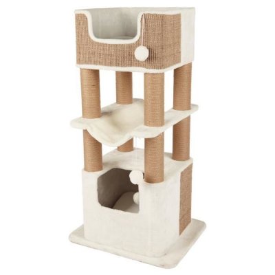 TRIXIE  Arbre &agrave; chat XXL LUCANO - 110 cm - Blanc/Taupe