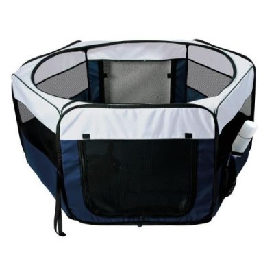 TRIXIE  Enclos pour lapins/chiots &oslash; 130 &times; 55 cm bleu/gris