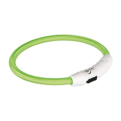 TRIXIE  Flash Anneau lumineux USB M-L: 45 cm/o 7 mm vert pour chien