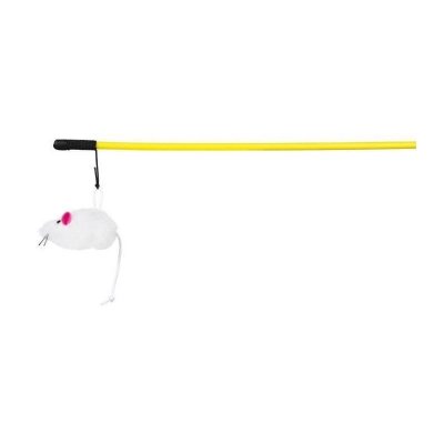 TRIXIE  Lot de 2 Cannes &agrave; p&ecirc;che avec souris peluche 100cm pour chat