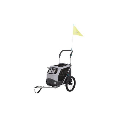 TRIXIE  Roulotte de V&eacute;lo Pliable Rapidement Gris 74 x 95 x 103/143 cm
