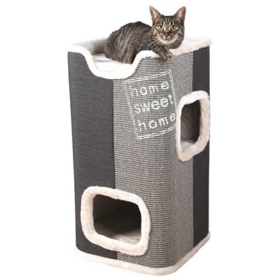 TRIXIE  Tour Jorge - Aire de jeux 78cm - Gris clair et anthracite - Pour chat