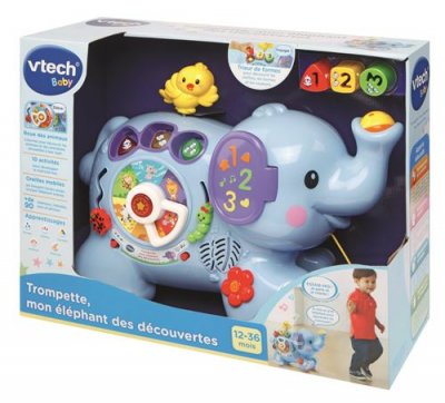 VTECH BABY Trompette, mon &eacute;l&eacute;phant d&eacute;couverte