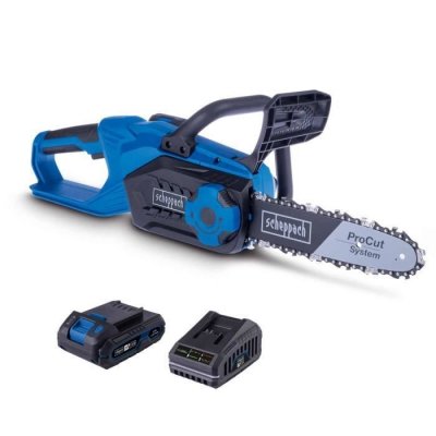SCHEPPACH Tron&ccedil;onneuse sans fil  C-CS254-X 10"" (25,4 cm) 20V Batterie 2Ah + Chargeur 2,4A