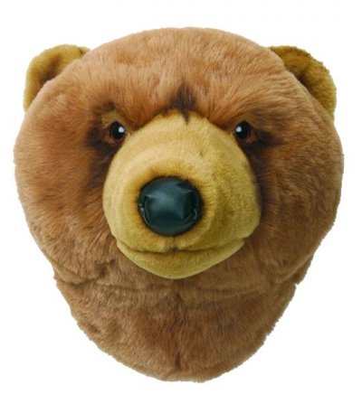 WILD & SOFT Troph&eacute;e Peluche Ours Brun Bibib & Co