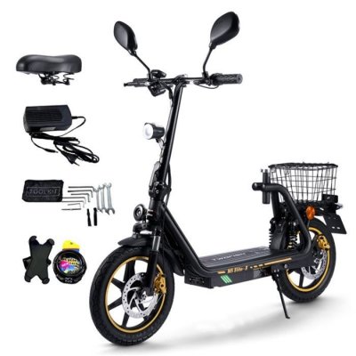 ECO RIDE Trottinette &eacute;lectrique iScooter IX4 800W 48V 15Ah pneus tout-terrain 10 pouces noire