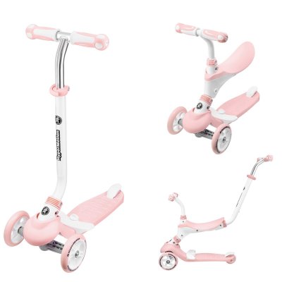 Trottinette enfant &eacute;volutive 50 kg rose