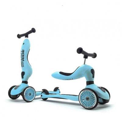 SCOOT AND RIDE Trottinette Highwaykick 1 premier &acirc;ge 2 en 1 Myrtille 