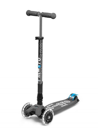 MICRO Trottinette Maxi  Deluxe Pliable LED - Gris volcan - 