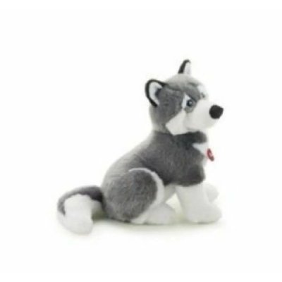 TRUDI  chien 35 cm c&acirc;line Huskey gris / blanc