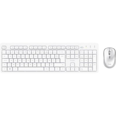 TRUST  Ody II Wireless clavier Souris incluse maison/bureau RF sans fil AZERTY Fran&ccedil;ais Blanc