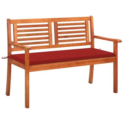 VIDAXL Tuinbank 2-zits met kussen 120 cm massief eucalyptushout3060975 
