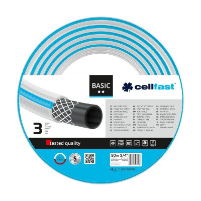 PAS DE MARQUE Tuyau d'arrosage Cellfast Basic 3/4"" 50m Robuste et flexible 10-422