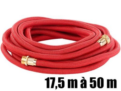  Tuyau d'arrosage extensible ""PRO.V5"" avec raccords en aluminium - 17,5 &agrave; 50 m