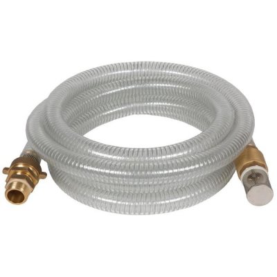 EINHELL Tuyau d'aspiration translucide 4 m&egrave;tres avec embout laiton - 