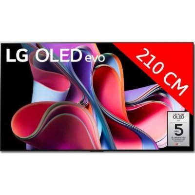 LG TV OLED Evo  OLED83G3 210 cm 4K UHD Smart TV 2023 Noir et Argent