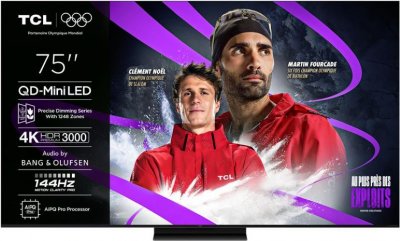 TCL TV QD-Mini LED Pro  75C79K 191 cm 4K UHD 2025 Aluminium bross&eacute; 