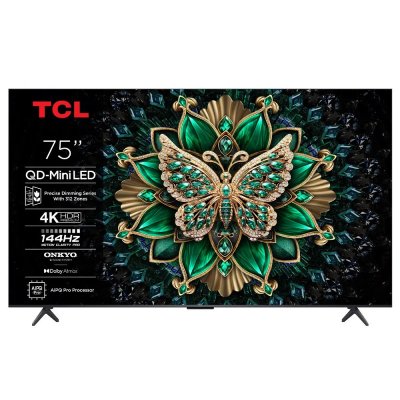 TCL TV QD-Mini LED  75C69K 191 cm 4K UHD 2025 Aluminium bross&eacute; 