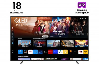 TV QLED Samsung TQ75Q60D 190 cm 4K UHD Smart TV 2024 Noir