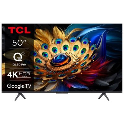 TCL TV QLED  50C69B 126 cm 4K UHD 2024 Aluminium bross&eacute;